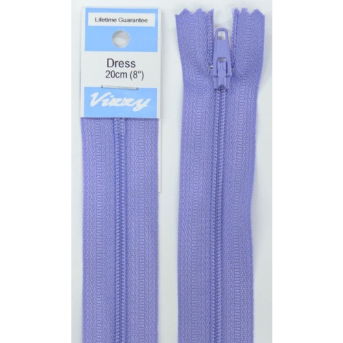 Vizzy Dress Zip, 20cm Colour 40 IRIS