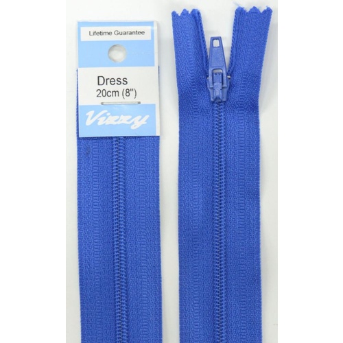 Vizzy Dress Zip, 20cm Colour 55 ROYAL BLUE