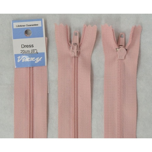Vizzy Dress Zip, 20cm Colour 90 DUSTY PINK