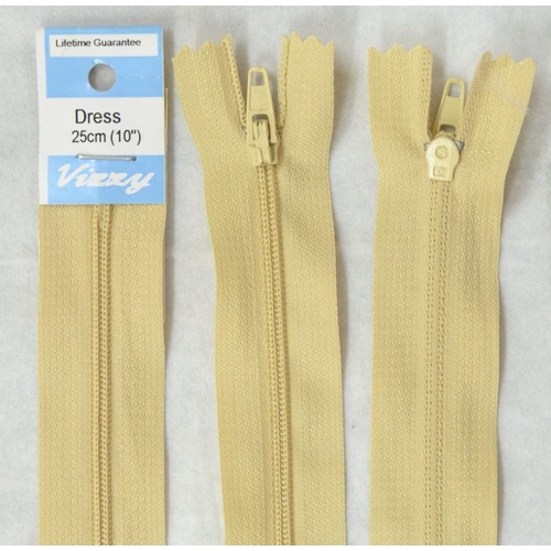 Vizzy Dress Zip, 25cm Colour 06 BUTTERMILK