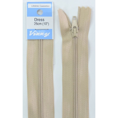 Vizzy Dress Zip, 25cm Colour 07 NATURAL