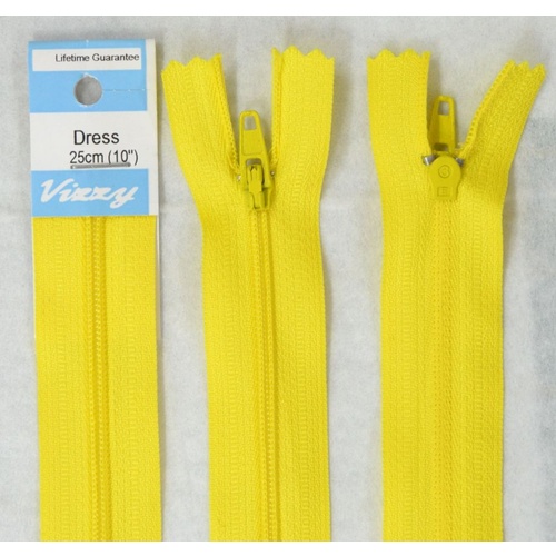Vizzy Dress Zip, 25cm Colour 20 YELLOW