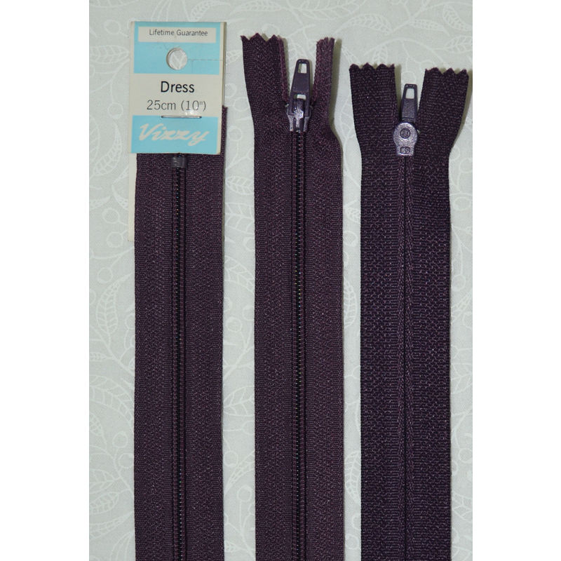 Vizzy Dress Zip, 25cm Colour 37 BLUEBERRY