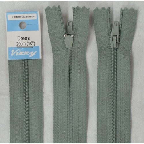 Vizzy Dress Zip, 25cm Colour 49 LIGHT STEEL