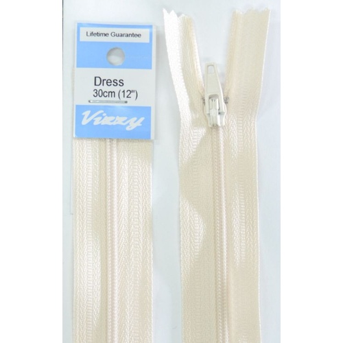 Vizzy Dress Zip, 30cm Colour 03 LINEN