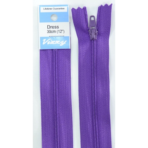 Vizzy Dress Zip, 30cm Colour 109 PURPLE