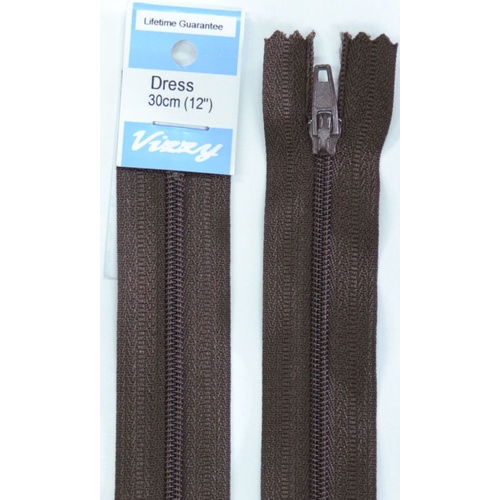 Vizzy Dress Zip, 30cm Colour 14 BROWN