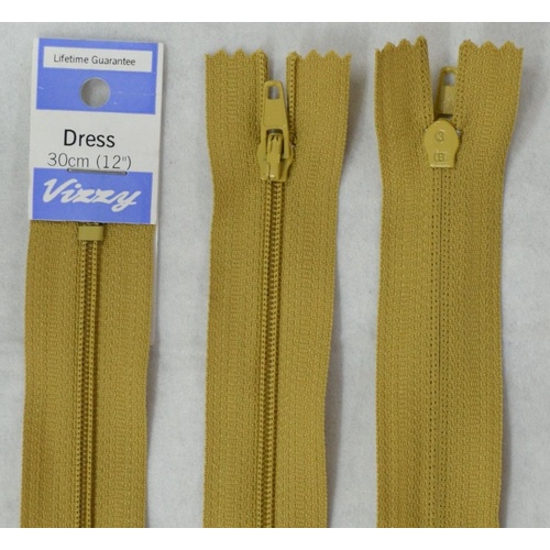 Vizzy Dress Zip, 30cm Colour 18 MUSTARD