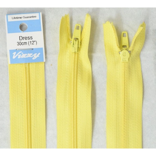 Vizzy Dress Zip, 30cm Colour 21 MAIZE