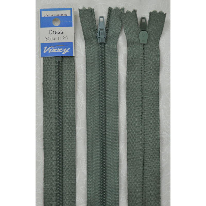 Vizzy Dress Zip, 30cm Colour 49 LIGHT STEEL