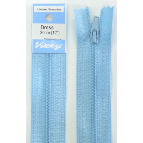 Vizzy Dress Zip, 30cm Colour 52 CORNFLOWER BLUE