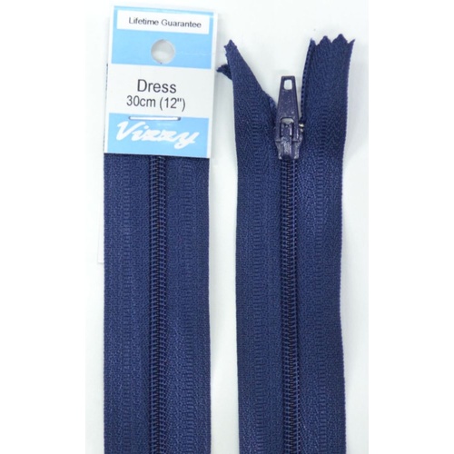Vizzy Dress Zip, 30cm Colour 58 NAVY