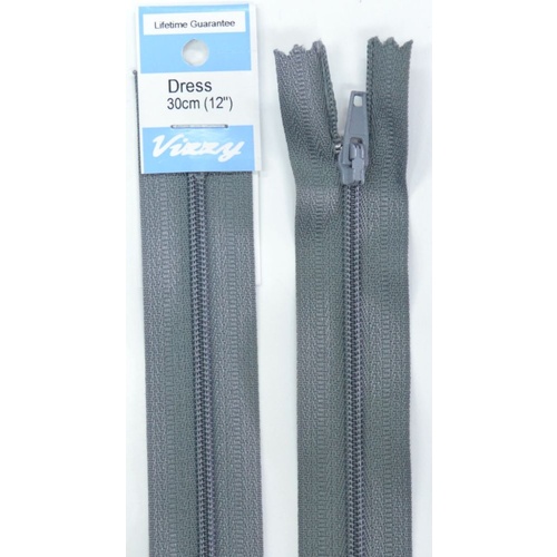 Vizzy Dress Zip, 30cm Colour 62 GREY