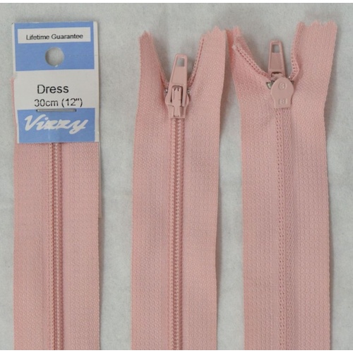 Vizzy Dress Zip, 30cm Colour 90 DUSTY PINK