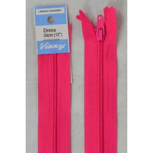 Vizzy Dress Zip, 30cm Colour 94 HOT PINK