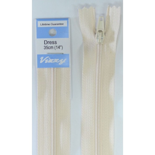 Vizzy Dress Zip, 35cm Colour 03 LINEN