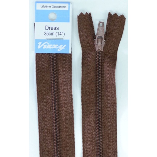 Vizzy Dress Zip, 35cm Colour 107 BROWN