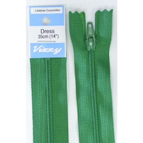 Vizzy Dress Zip, 35cm Colour 110 EMERALD