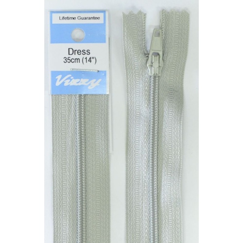 Vizzy Dress Zip, 35cm Colour 60 SILVER GREY