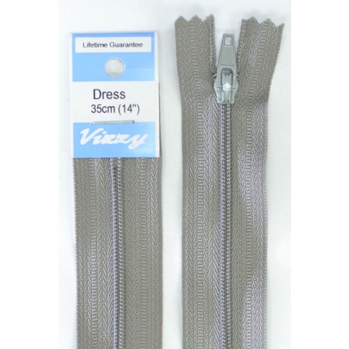 Vizzy Dress Zip, 35cm Colour 61 PEARL GREY