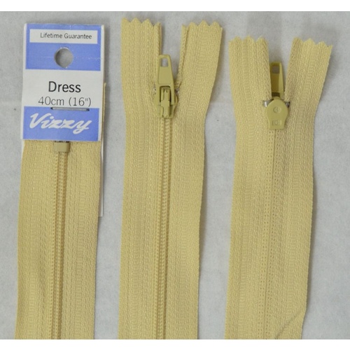 Vizzy Dress Zip, 40cm Colour 06 BUTTERMILK