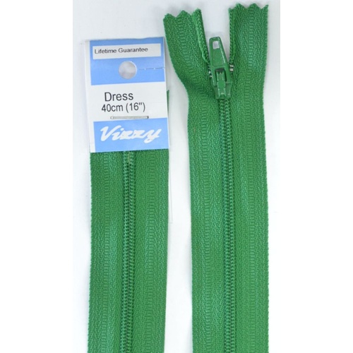 Vizzy Dress Zip, 40cm Colour 110 EMERALD