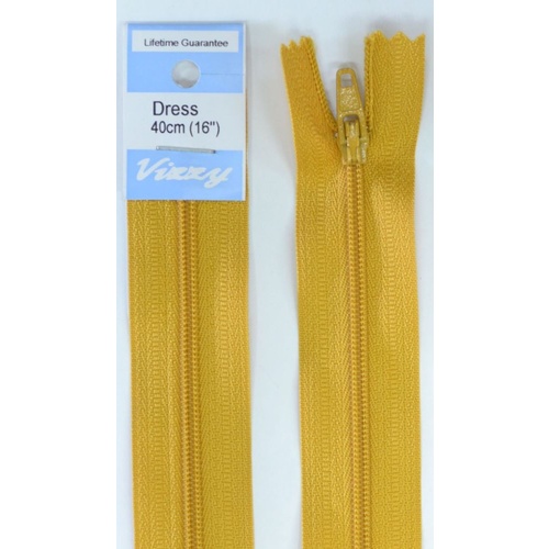 Vizzy Dress Zip, 40cm Colour 113 OLD GOLD