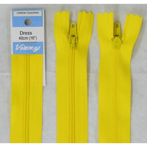 Vizzy Dress Zip, 40cm Colour 20 YELLOW