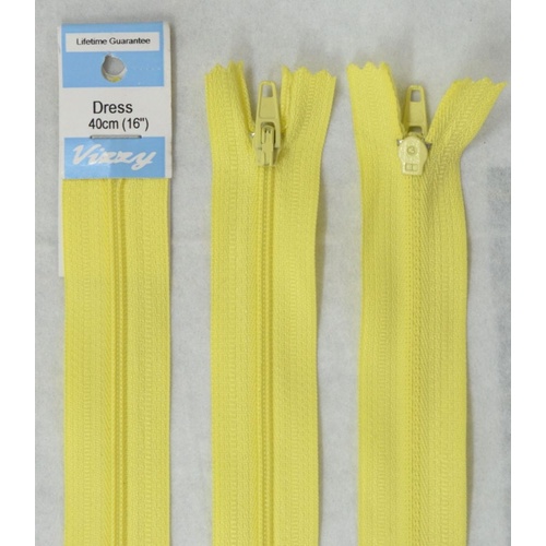 Vizzy Dress Zip, 40cm Colour 21 MAIZE