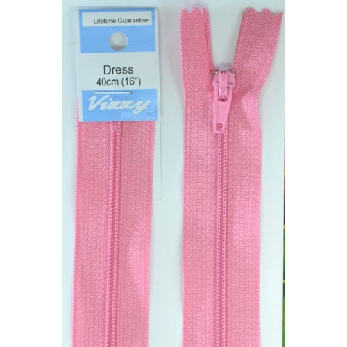 Vizzy Dress Zip, 40cm Colour 27 DUSTY PINK