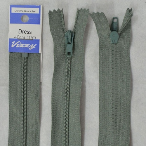 Vizzy Dress Zip, 40cm Colour 49 LIGHT STEEL
