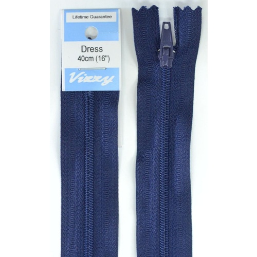 Vizzy Dress Zip, 40cm Colour 58 NAVY