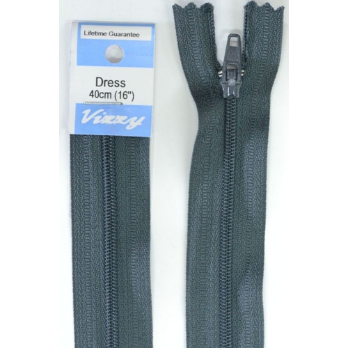 Vizzy Dress Zip, 40cm Colour 63 CHARCOAL