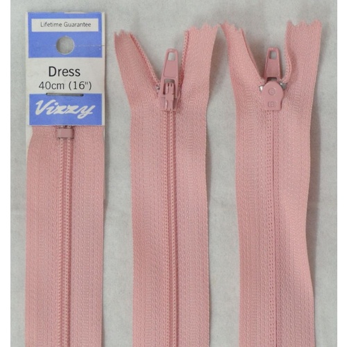Vizzy Dress Zip, 40cm Colour 90 DUSTY PINK