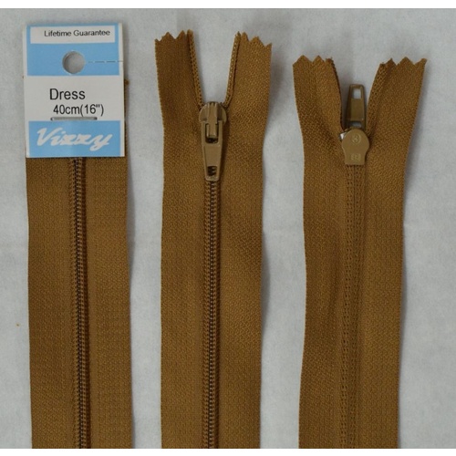 Vizzy Dress Zip, 40cm Colour 95 KHAKI