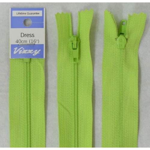 Vizzy Dress Zip, 40cm Colour 98 WILLOW