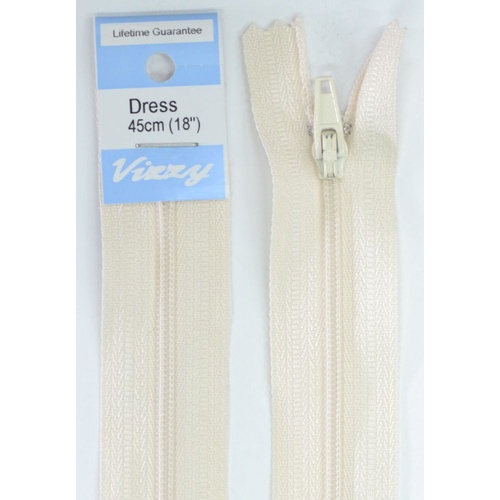 Vizzy Dress Zip, 45cm Colour 03 LINEN