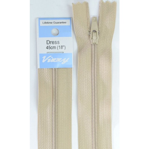 Vizzy Dress Zip, 45cm Colour 07 NATURAL