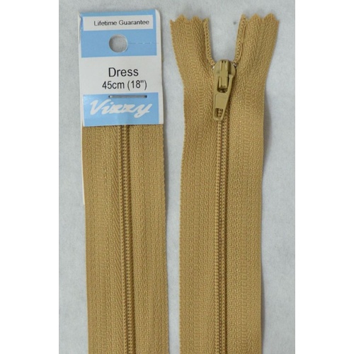 Vizzy Dress Zip, 45cm Colour 08 FAWN