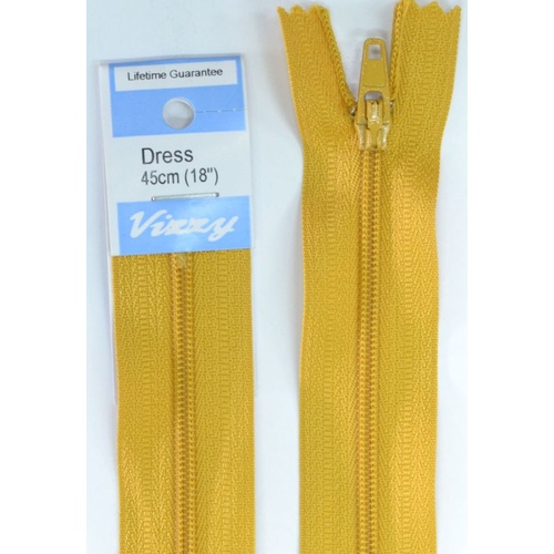 Vizzy Dress Zip, 45cm Colour 113 OLD GOLD