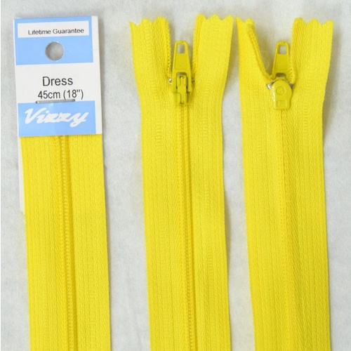 Vizzy Dress Zip, 45cm Colour 20 YELLOW