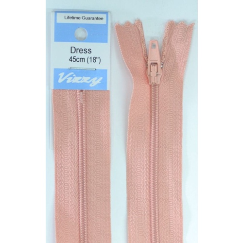 Vizzy Dress Zip, 45cm Colour 22 APRICOT