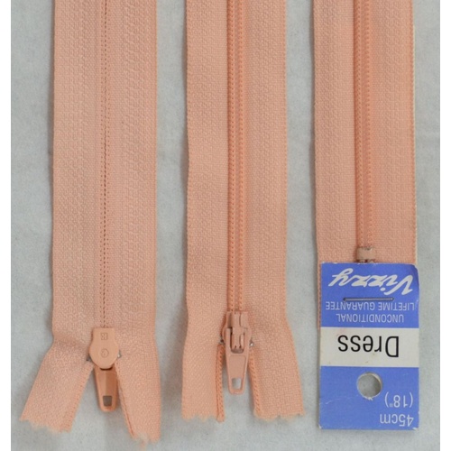 Vizzy Dress Zip, 45cm Colour 23 PEACH