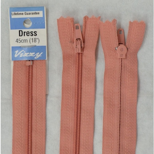 Vizzy Dress Zip, 45cm Colour 24 LOBSTER