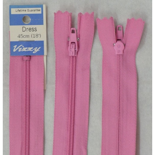 Vizzy Dress Zip, 45cm Colour 28 LOLLY PINK