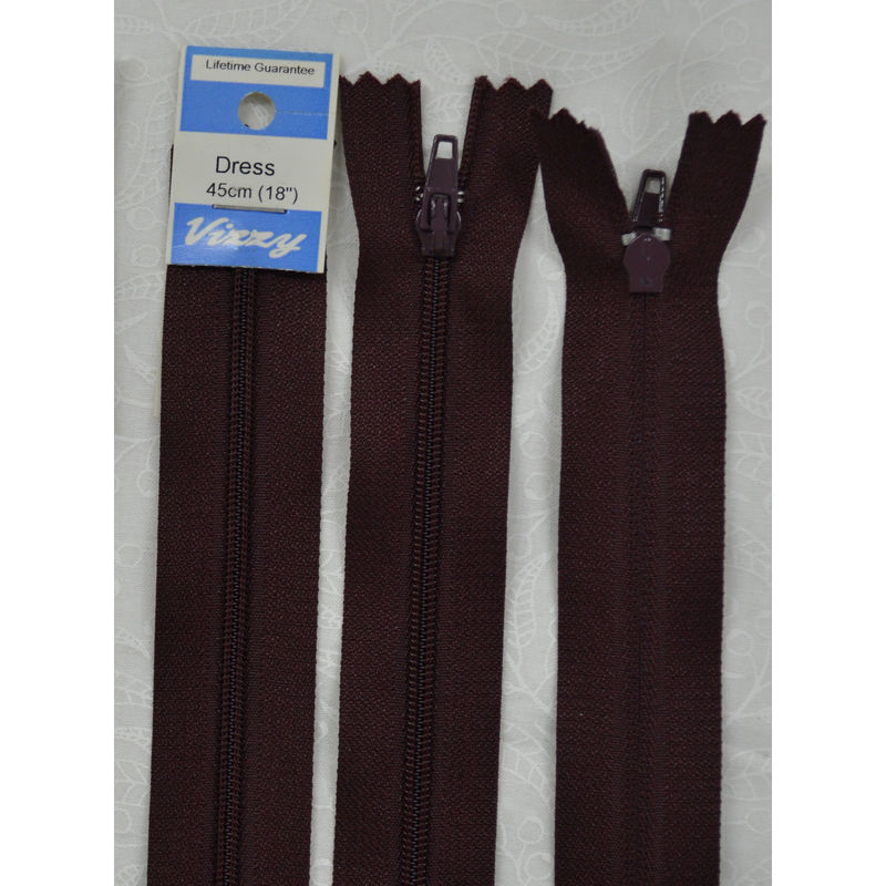 Vizzy Dress Zip, 45cm Colour 36 MAROON
