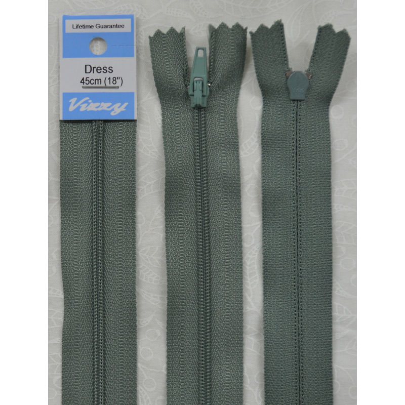 Vizzy Dress Zip, 45cm Colour 49 LIGHT STEEL
