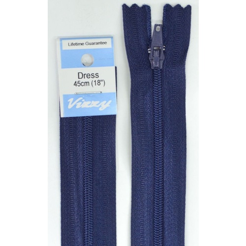 Vizzy Dress Zip, 45cm Colour 58 NAVY
