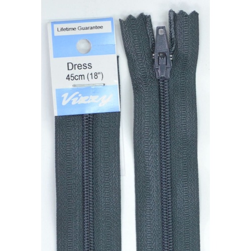 Vizzy Dress Zip, 45cm Colour 63 CHARCOAL