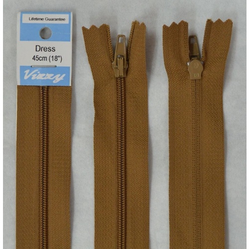 Vizzy Dress Zip, 45cm Colour 95 KHAKI